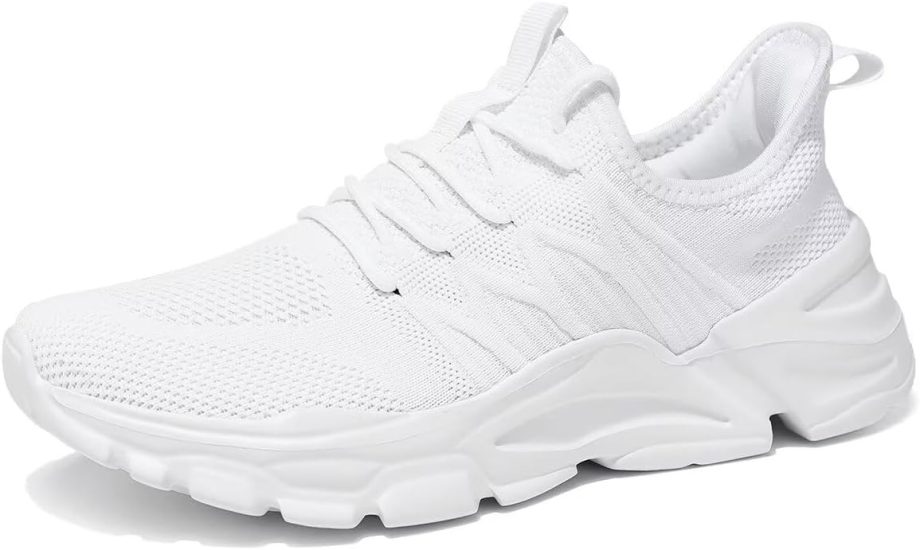 Men’s Slip  Walking Shoes  Breathable Lightweight Sneakers Athletic Tennis Running Shoes for Gym Travel Jogging