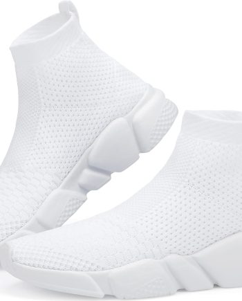 Walking Shoes for Men Lightweight High Top Sneakers Breathable Knit Athletic Running Shoes  Gym Sports Shoes