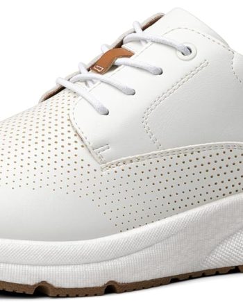 Men’s Dress Sneakers Casual Lace Up Oxford Cushied Walking Shoes Lightweight Breathable