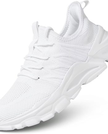 Men’s Slip  Walking Shoes  Breathable Lightweight Sneakers Athletic Tennis Running Shoes for Gym Travel Jogging