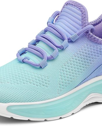 Girls Lightweight Sneakers Kids Lace-up Tennis Running Shoes, Breathable Walking Shoes for Toddler/Little Kid/Big Kid