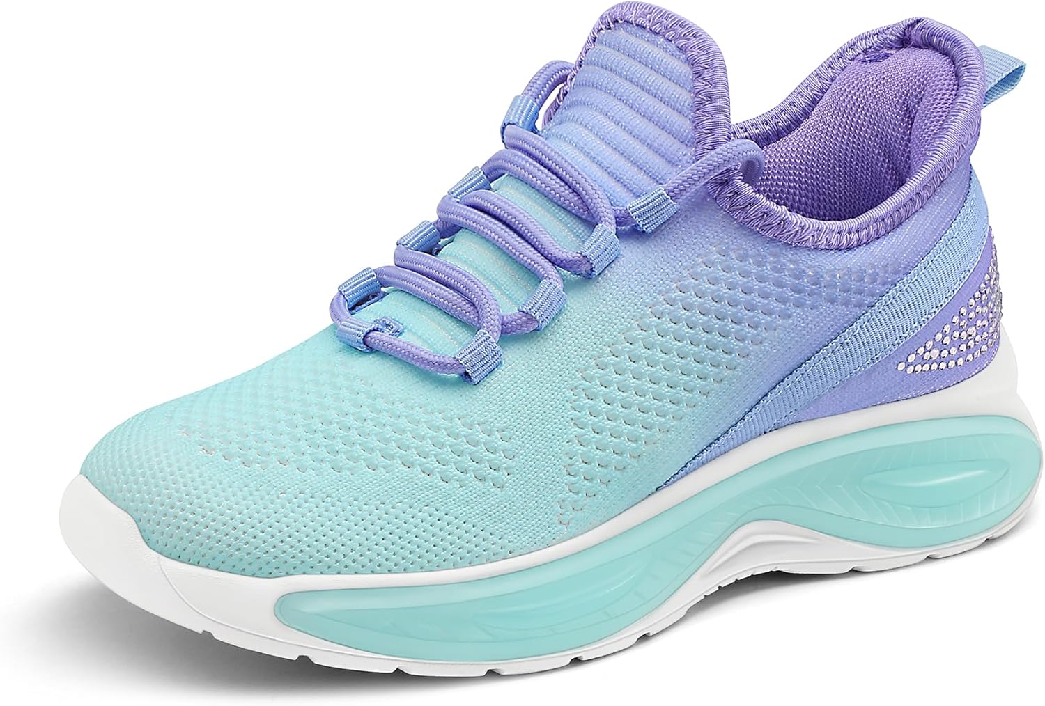 Girls Lightweight Sneakers Kids Lace-up Tennis Running Shoes, Breathable Walking Shoes for Toddler/Little Kid/Big Kid