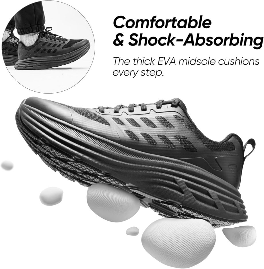 Men’s Walking Running Tennis Cushiing Shoes   Athletic Gym Workout Jogging Comfortable Sneakers