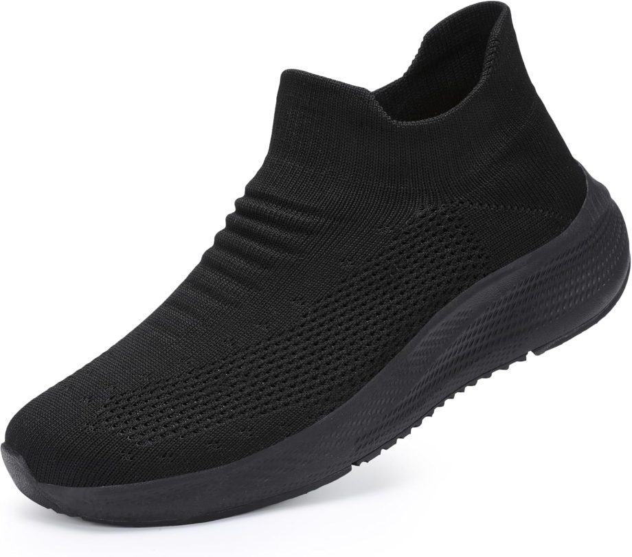 K Women Slip on Walking Shoes Comfort Lightweight Breathable Sock Shoe Non-Slip Mesh Casual Fashion Tennis Running Sneakers