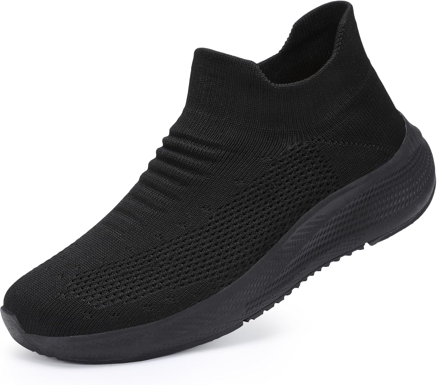 K Women Slip on Walking Shoes Comfort Lightweight Breathable Sock Shoe Non-Slip Mesh Casual Fashion Tennis Running Sneakers