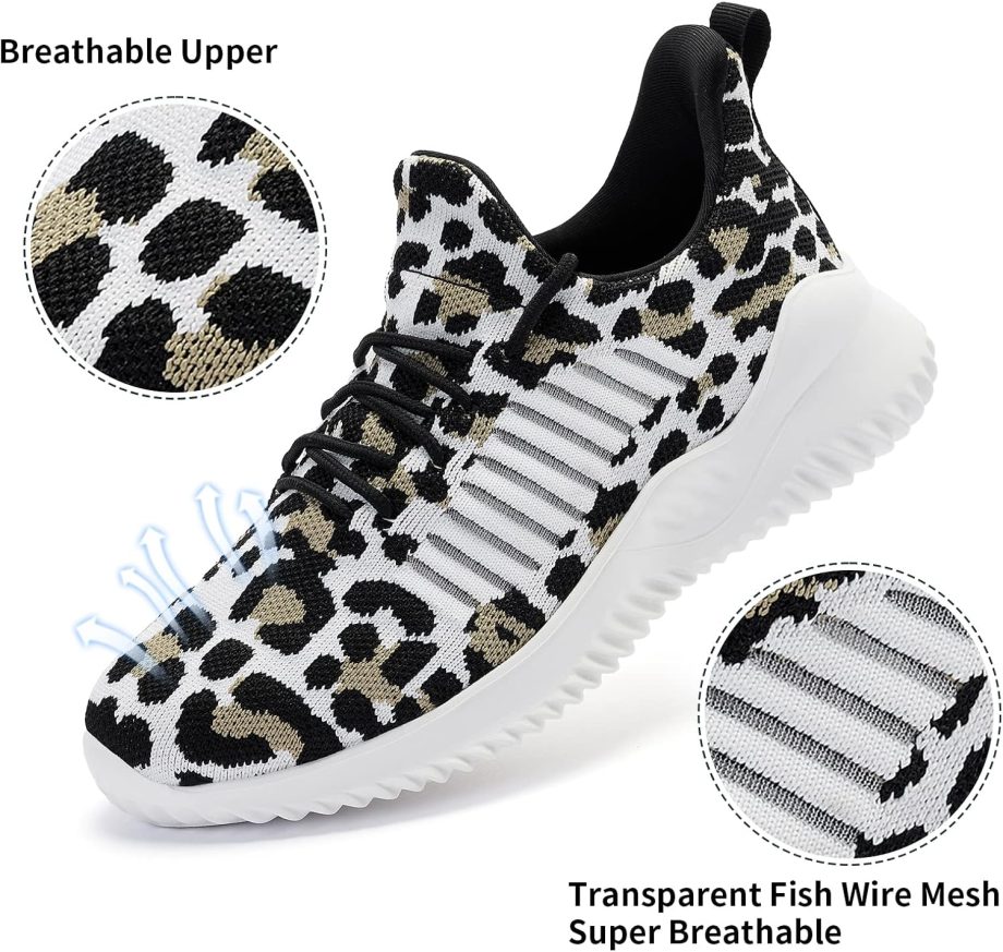 Women Walking Shoes - Slip On Tennis Running Shoes Memory Foam Lightweight Work Sneakers for Indoor Outdoor Gym
