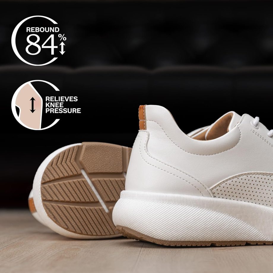 Men’s Dress Sneakers Casual Lace Up Oxford Cushied Walking Shoes Lightweight Breathable