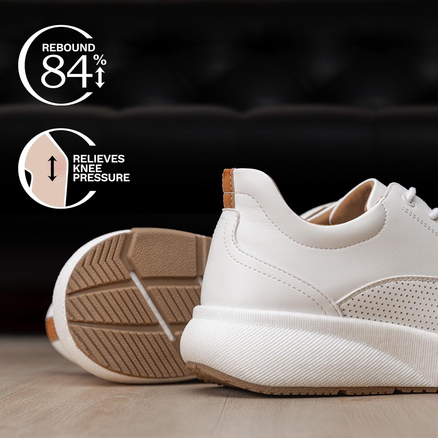 Men’s Dress Sneakers Casual Lace Up Oxford Cushied Walking Shoes Lightweight Breathable