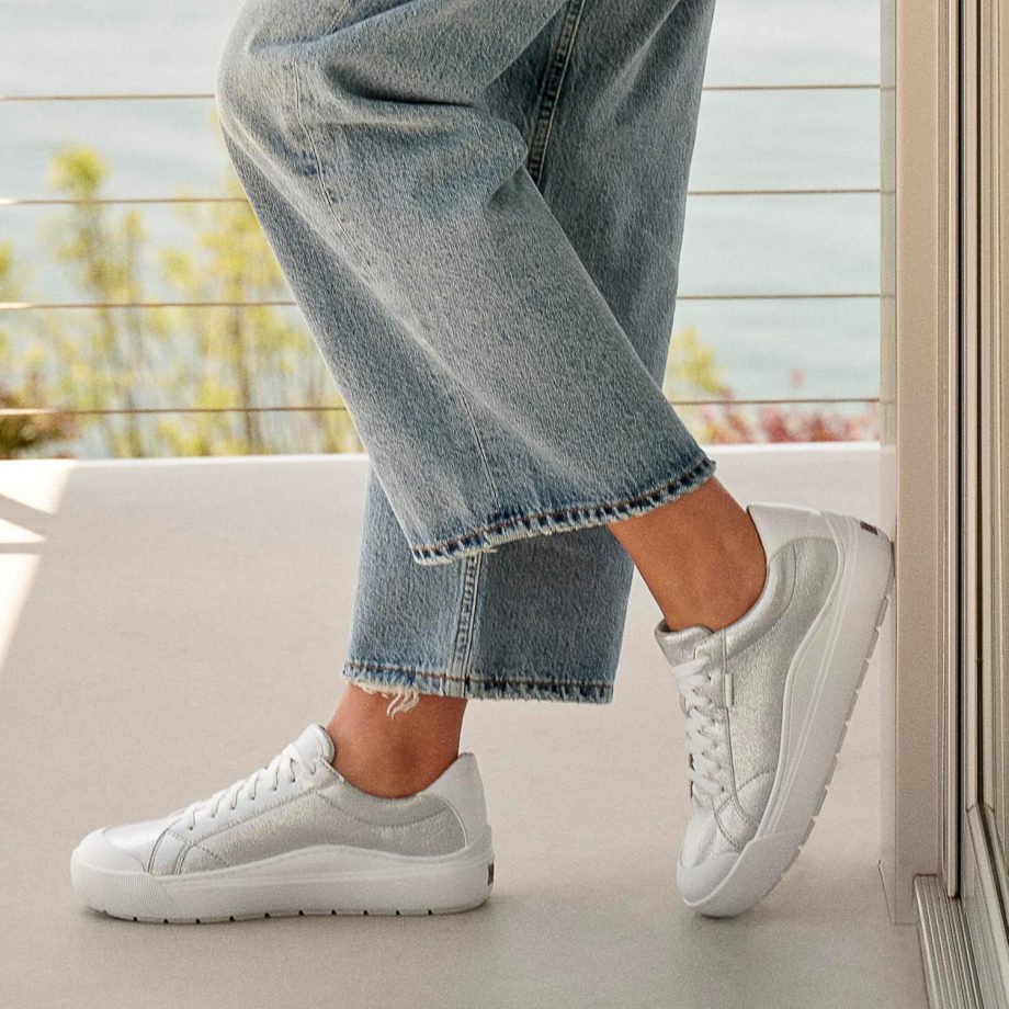 Women  Platform Slip On Fashion Sneaker,White Smooth,8